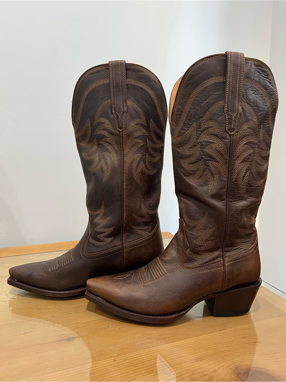 Tecovas The Annie Cafe Goat Western Heeled Boots Brown US 9